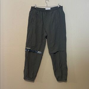 18 East NAM WARM UP PANT - ELEPHANT GRAY NYLON Size XL